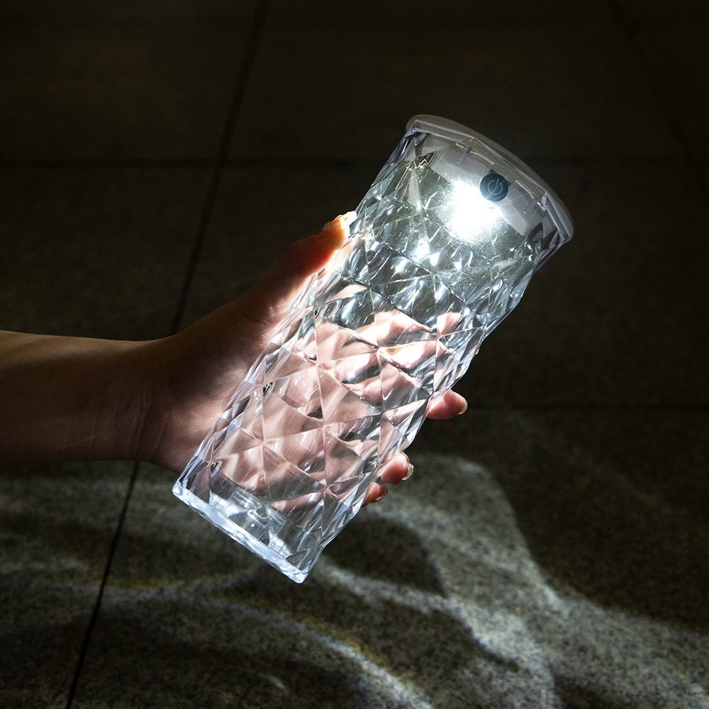 Solar Garden Lamp 10 Colors Changing Crystal Lamp Rose Light Shape LED Romantic Diamond Atmosphere Project Light - Zambeel