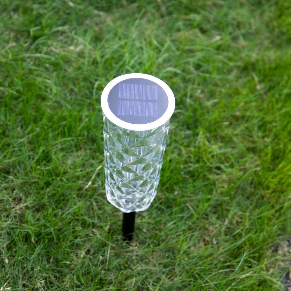 Solar Garden Lamp 10 Colors Changing Crystal Lamp Rose Light Shape LED Romantic Diamond Atmosphere Project Light - Zambeel