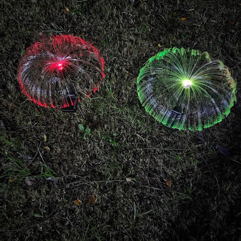 Solar Jellyfish Light Fiber Optic Courtyard Christmas Decoration - Zambeel