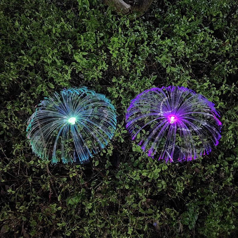 Solar Jellyfish Light Fiber Optic Courtyard Christmas Decoration - Zambeel