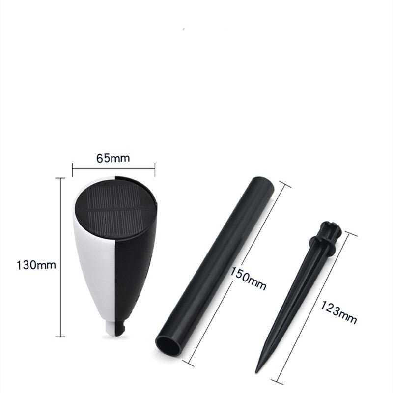 Solar Led Warm White Two - Color Acousto - Optic Lawn Lamp - Zambeel