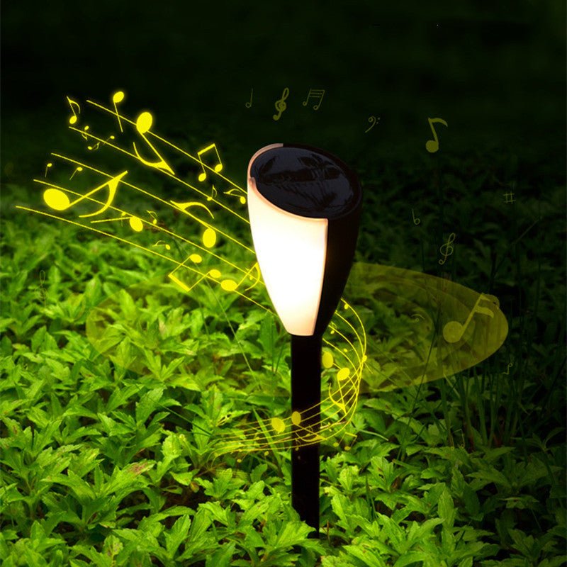 Solar Led Warm White Two - Color Acousto - Optic Lawn Lamp - Zambeel
