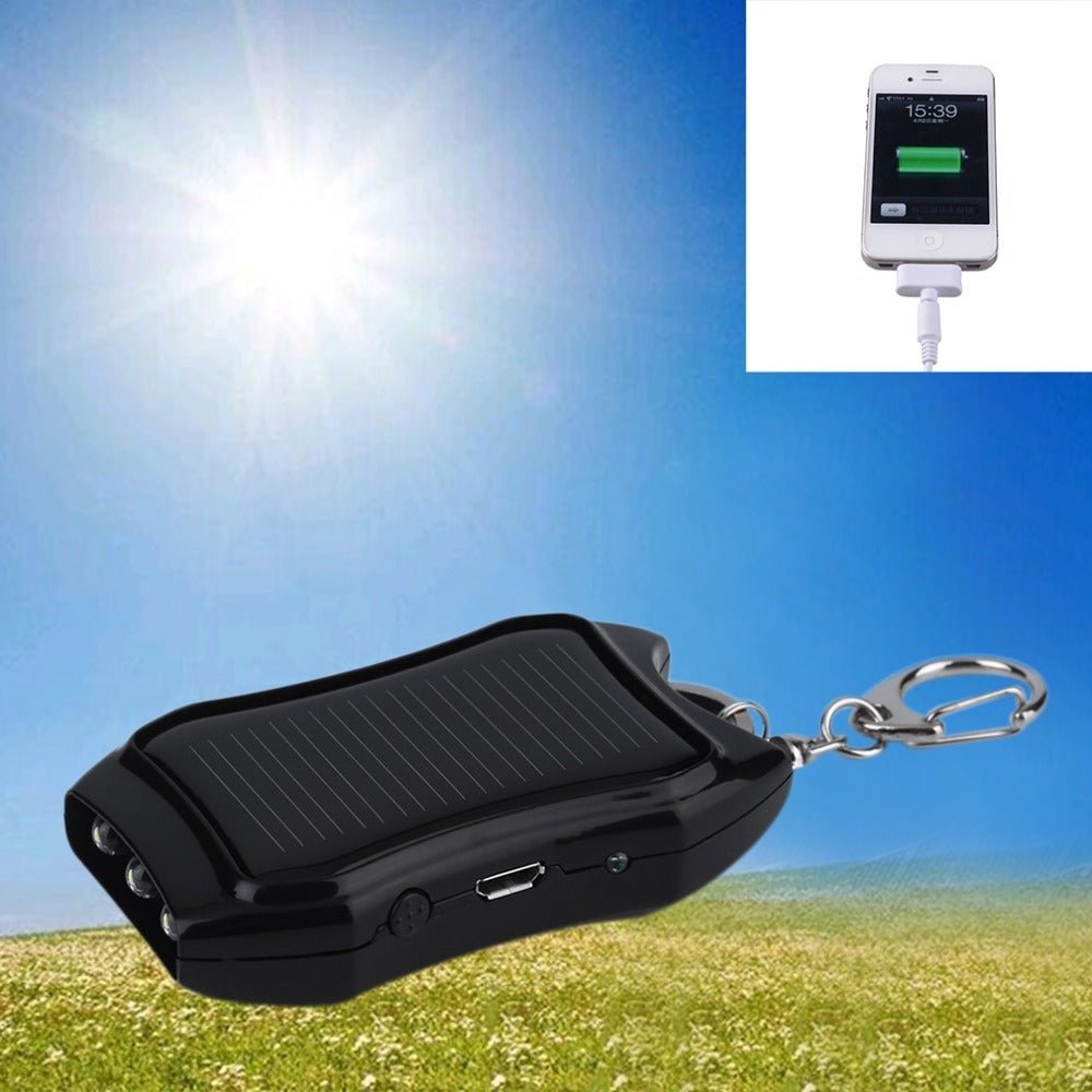 Solar Mobile Phone Power Bank Flashlight Keychain Power - Zambeel