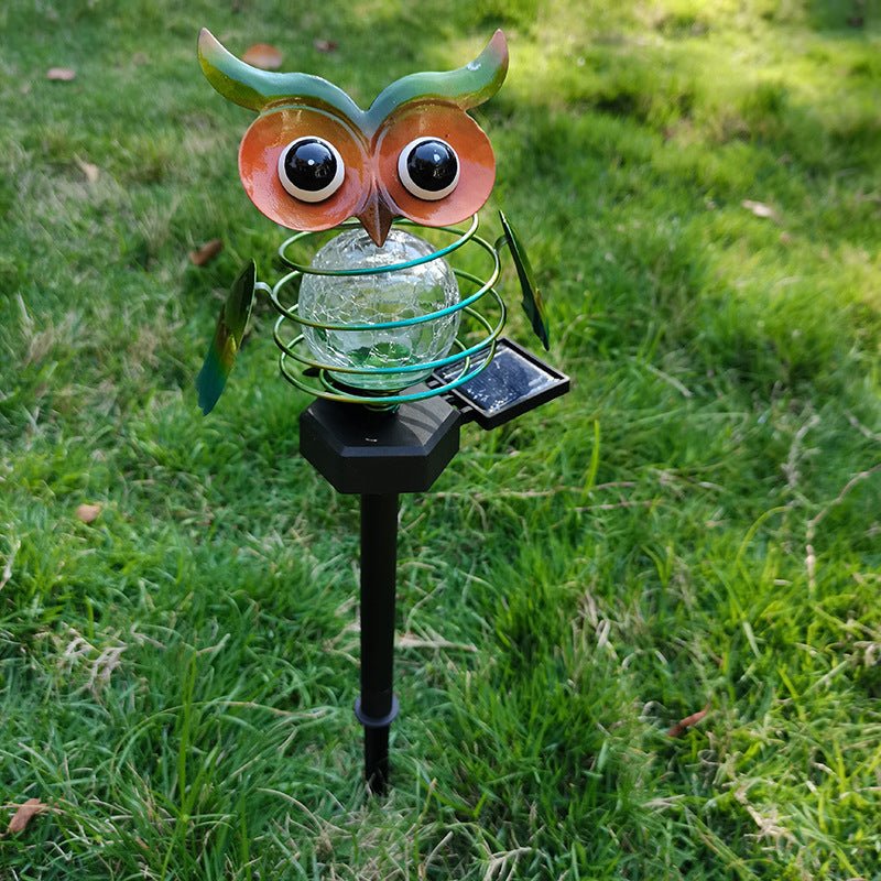 Solar Owl Lawn Lamp Outdoor Waterproof LED Garden Pathway Lighting Night Light Energy Saving Landscape Decor - Zambeel