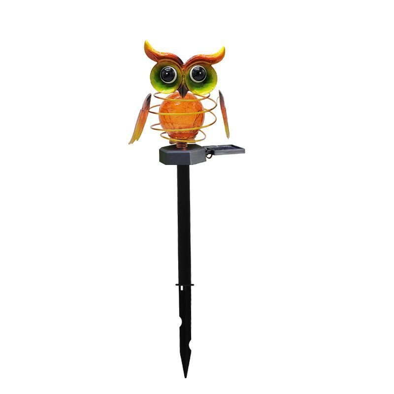 Solar Owl Lawn Lamp Outdoor Waterproof LED Garden Pathway Lighting Night Light Energy Saving Landscape Decor - Zambeel