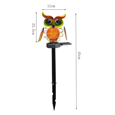 Solar Owl Lawn Lamp Outdoor Waterproof LED Garden Pathway Lighting Night Light Energy Saving Landscape Decor - Zambeel