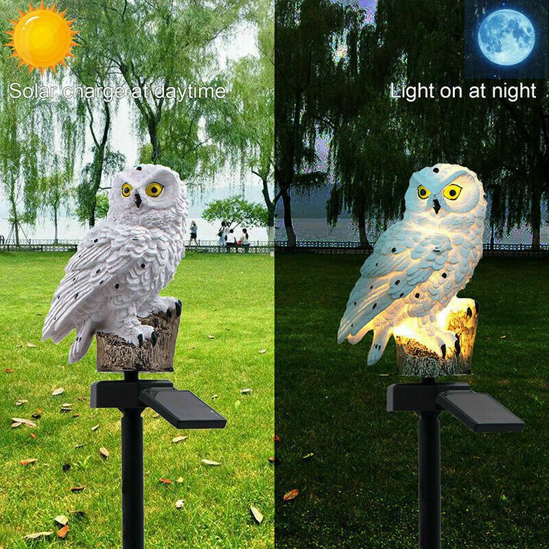 Solar Power LED Owl Parrot Lawn Light Outdoor Waterproof Garden Landscape Lamp - Zambeel