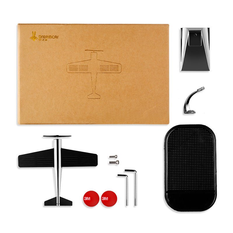 Solar Rotary Airplane Model Car Ornament - Zambeel
