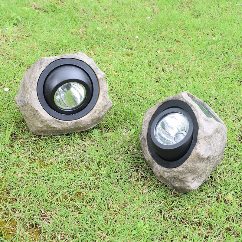 Solar Simulation Stone Lamp Garden Lamp Outdoor Outdoor Garden Lawn Decoration Spotlight - Zambeel