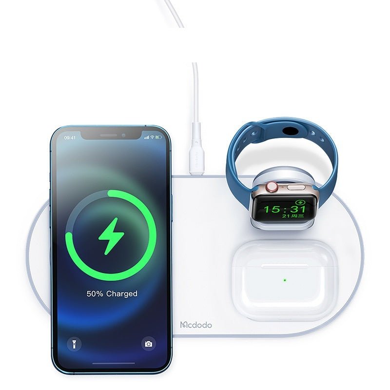 Spacecraft Series Desktop Magnetic Three - in - one Wireless Charger Vertical Charging Desktop Storage Bracket - Zambeel