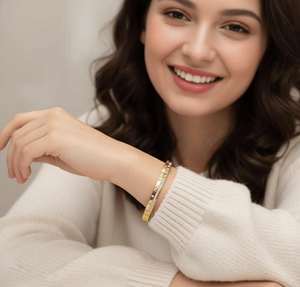 Sparkle Streak Elegant Bangle - Zambeel