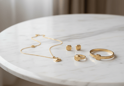 Square LV Emblem Jewelry Set - Zambeel