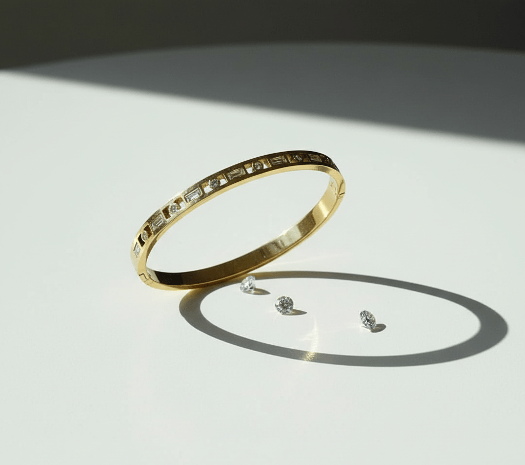 Square Prism Crystal Bangle - Zambeel