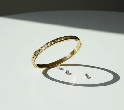 Square Prism Crystal Bangle - Zambeel