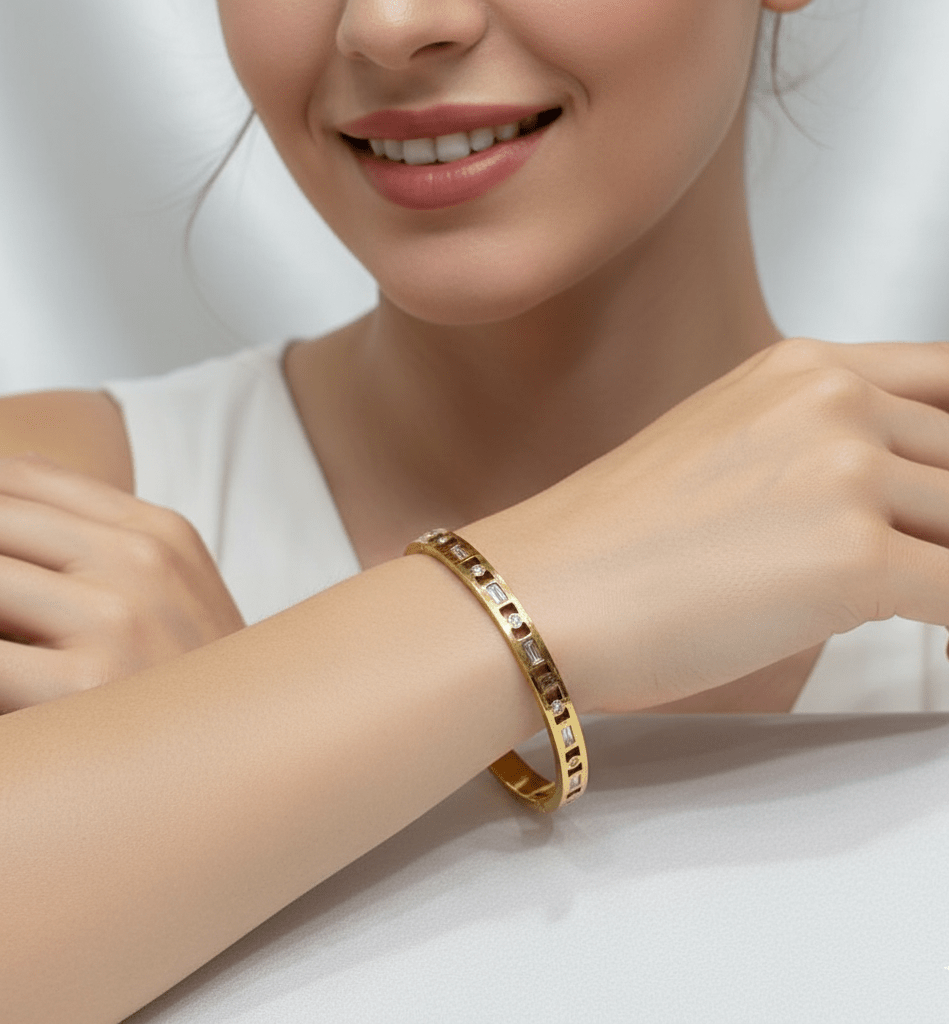 Square Prism Crystal Bangle - Zambeel