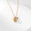Square Three - color Ring Necklace Interlocking Clavicle Chain - Zambeel