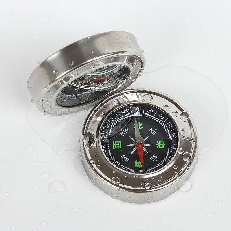 Stainless Steel Compass Portable Outdoor Hiking Camping - Zambeel