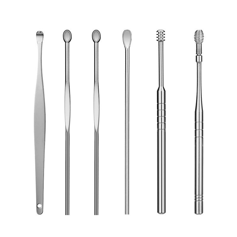 Stainless Steel Ear Pick Set with Keychain Case - Zambeel