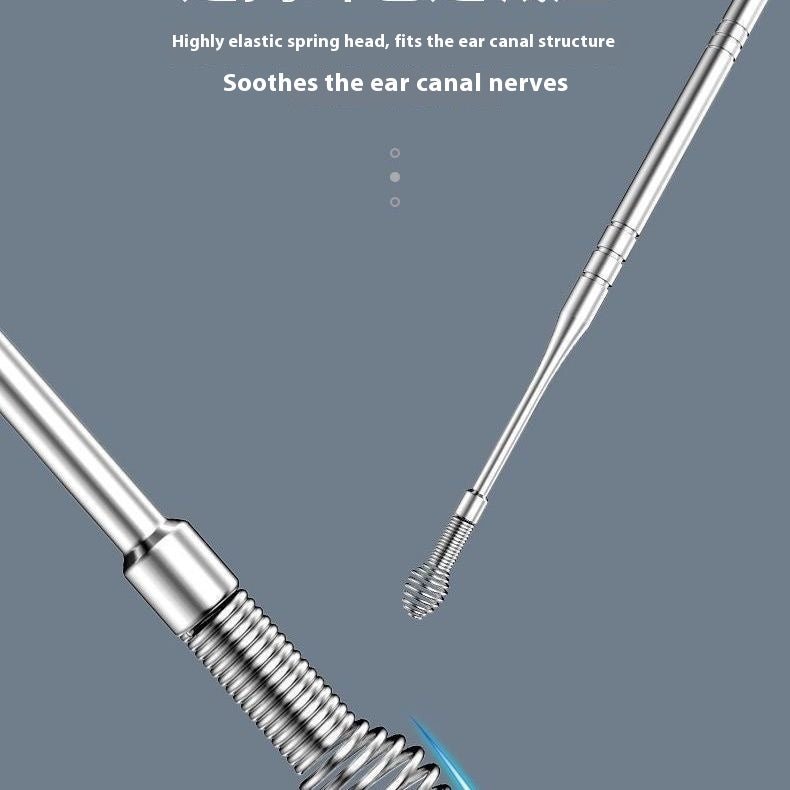 Stainless Steel Ear Pick Set with Keychain Case - Zambeel