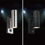 Stainless Steel GU10 Replaceable Bulb Human Body Induction Spotlight PIR Waterproof LED Outdoor Wall Lamp - Zambeel