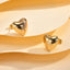 Stainless Steel Heart 18K Gold Stud Earrings - Zambeel