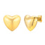 Stainless Steel Heart 18K Gold Stud Earrings - Zambeel