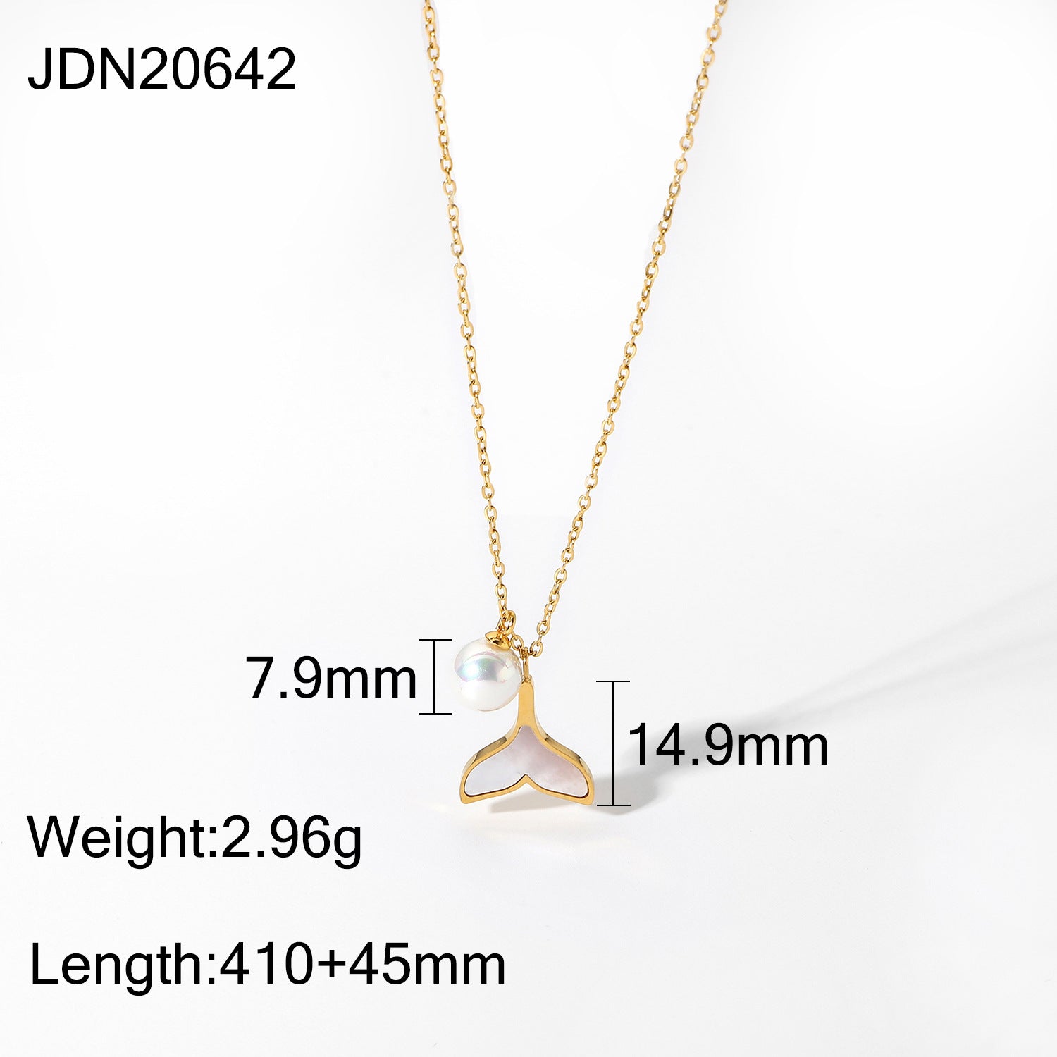 Stainless Steel Pearl Necklace Pendant For Women - Zambeel