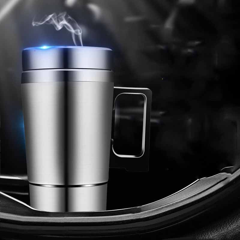 Stainless Steel Vehicle Heating Cup Heat Insulation Electric Car Kettle Camping Travel Kettle Water Coffee Thermal Mug - Zambeel