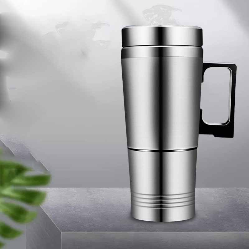 Stainless Steel Vehicle Heating Cup Heat Insulation Electric Car Kettle Camping Travel Kettle Water Coffee Thermal Mug - Zambeel