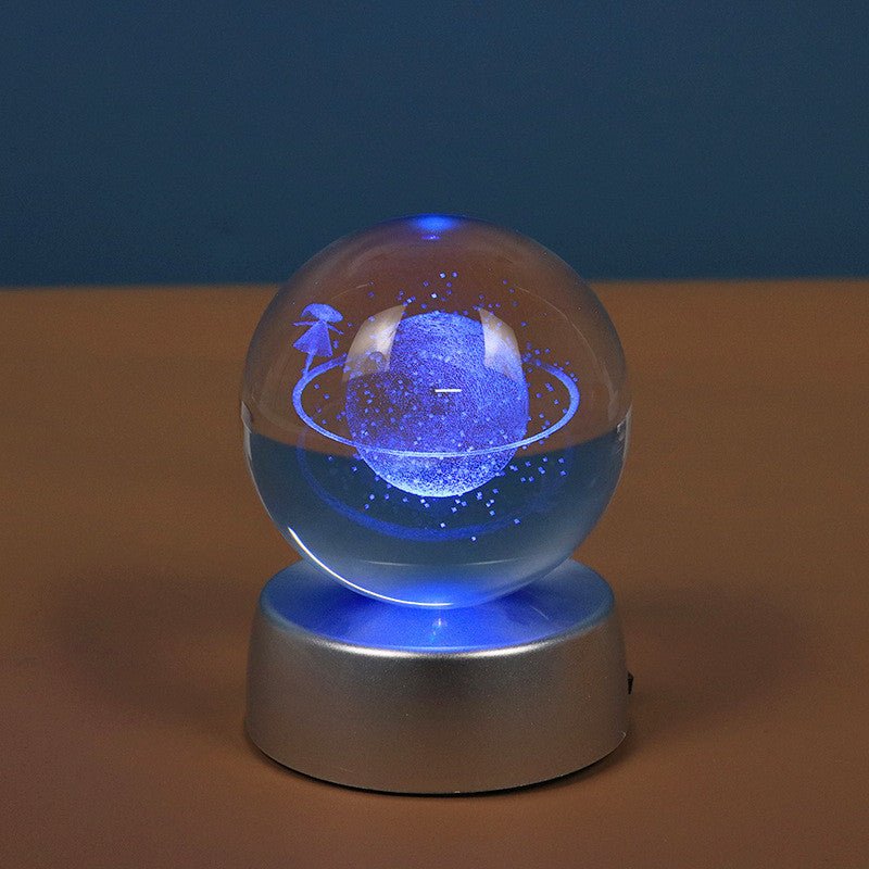 Starry Galaxy Series Crystal Ball Luminous 3D Carved Glass Inside - Zambeel