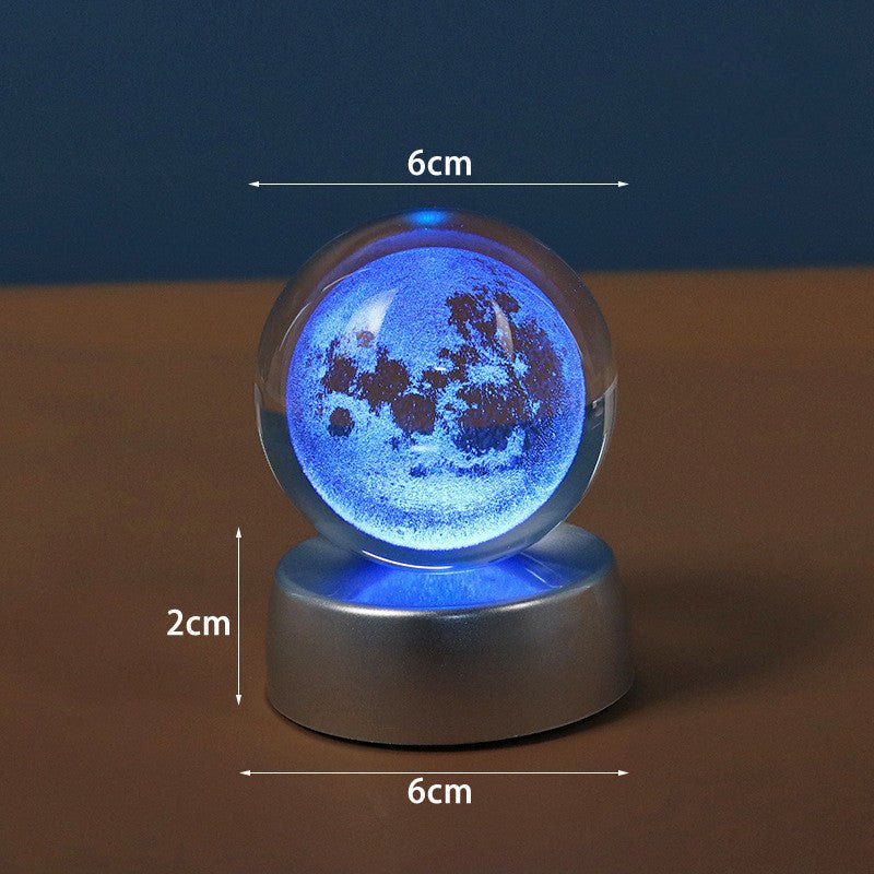 Starry Galaxy Series Crystal Ball Luminous 3D Carved Glass Inside - Zambeel