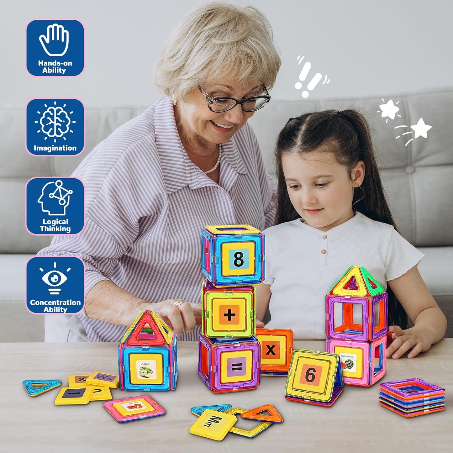 STEM - Magnetic Building Blocks Set - Zambeel