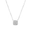 Sterling Silver Square Stone Full - shop Pendant Necklace - Zambeel
