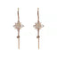 Stylish Flower Earrings Women's Tassel Imitation Crystal - Zambeel