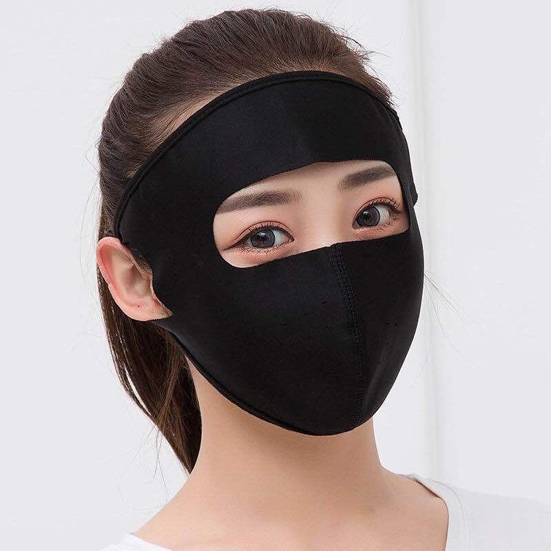 Summer Ice Silk Breathable Mask female Sunscreen Full Face Mask - Zambeel
