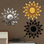 Sun Flame 3D Acrylic Mirror Wall Decoration for Home Wall Office Wall Stylish and Latest Product - Zambeel