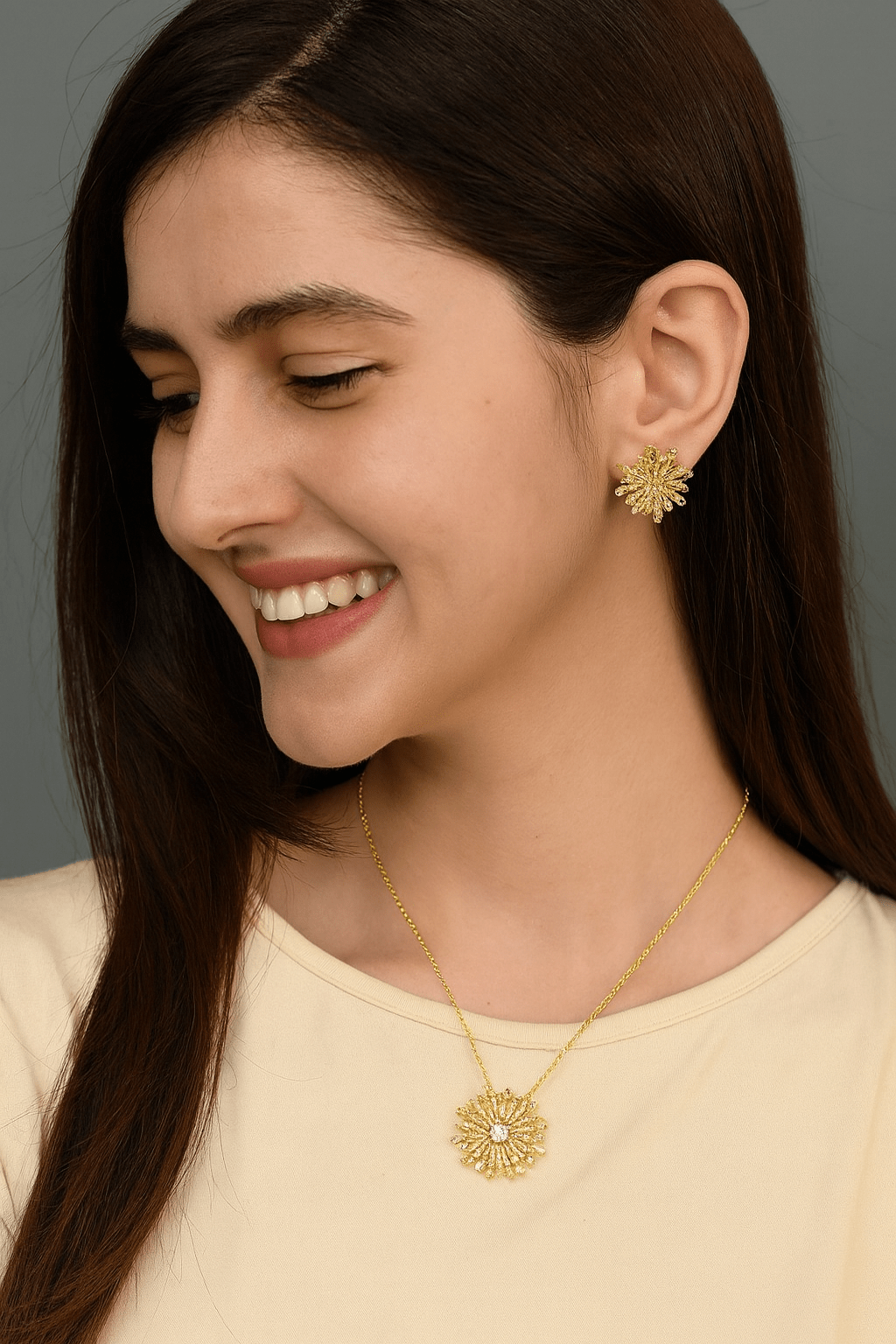 Sunburst Radiant Necklace Set - Zambeel