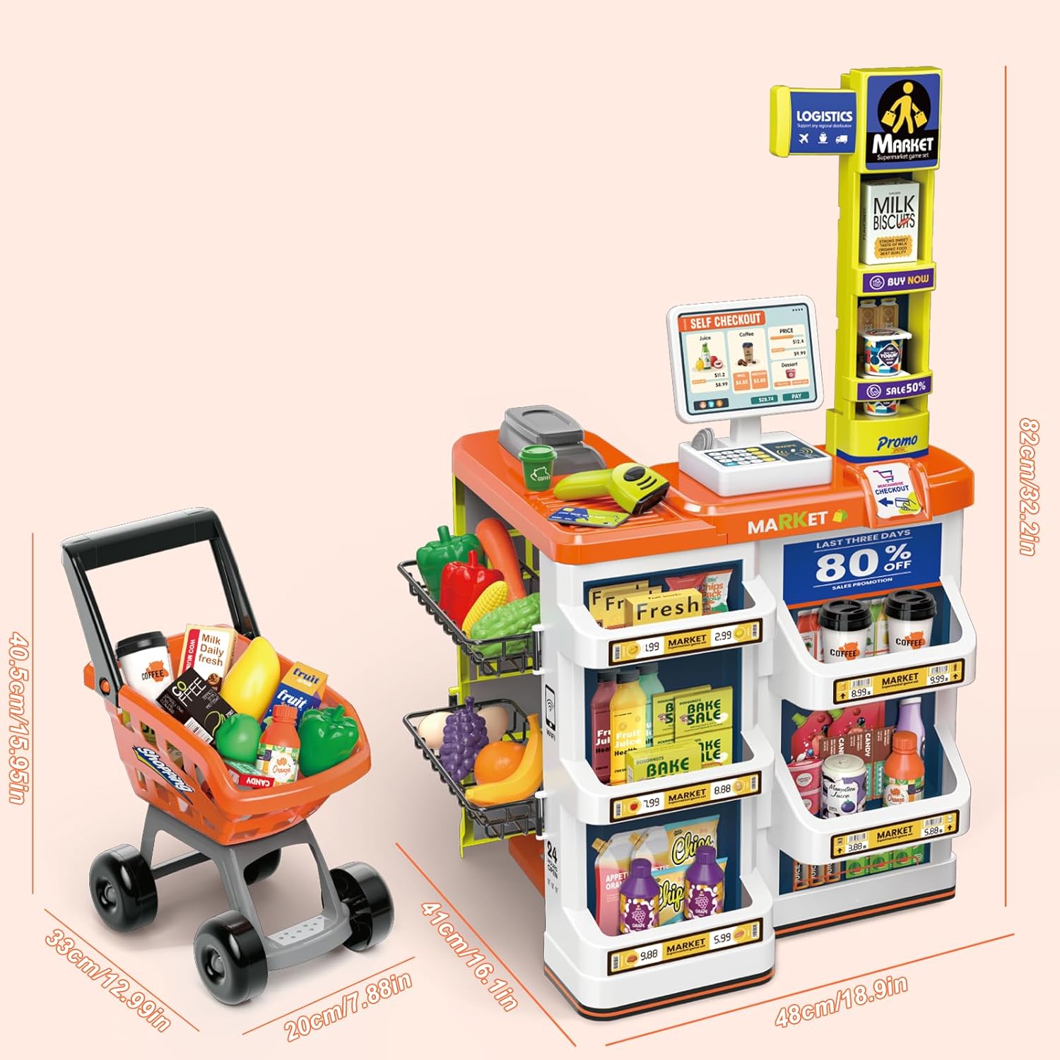 Supermarket Play Set for Kids - Zambeel