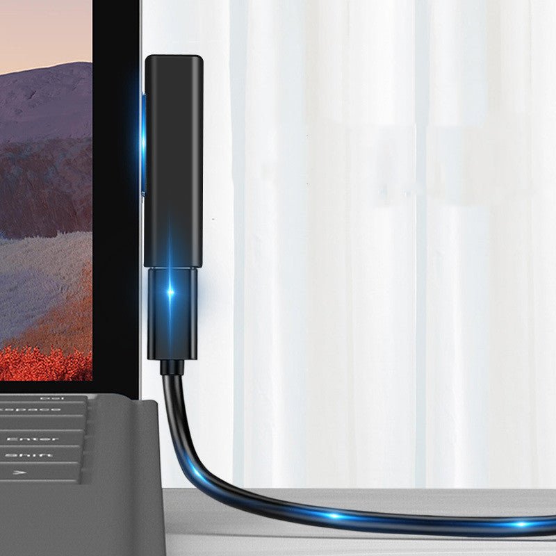 Surface Notebook Charging Adapter Type - C Female To Microsoft Magnetic Suction Head 15V Compatible With 12V Device 3A - Zambeel