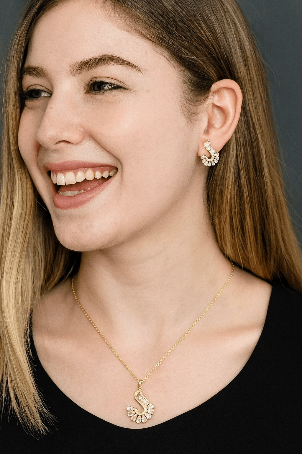 Swan Curve Necklace Set - Zambeel