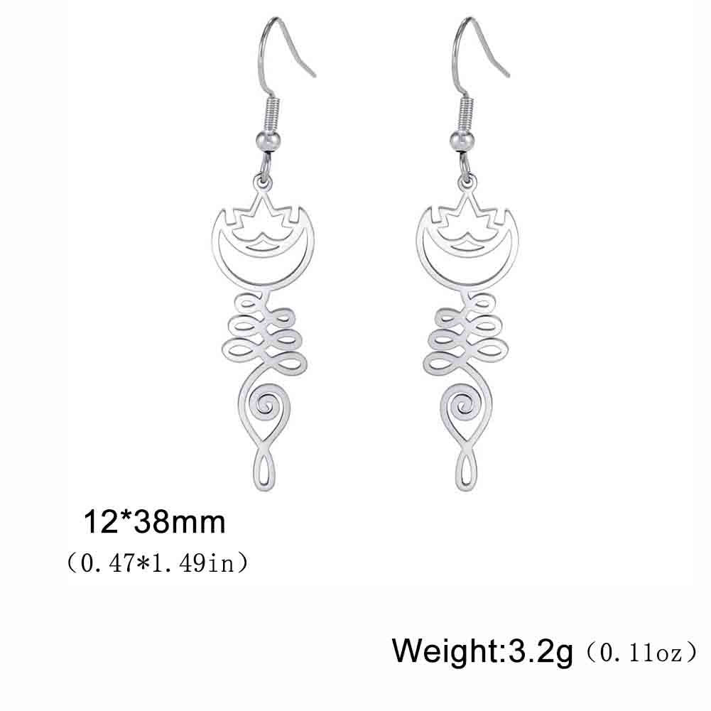 Temperament Wild Simple Moon Ring Earrings - Zambeel