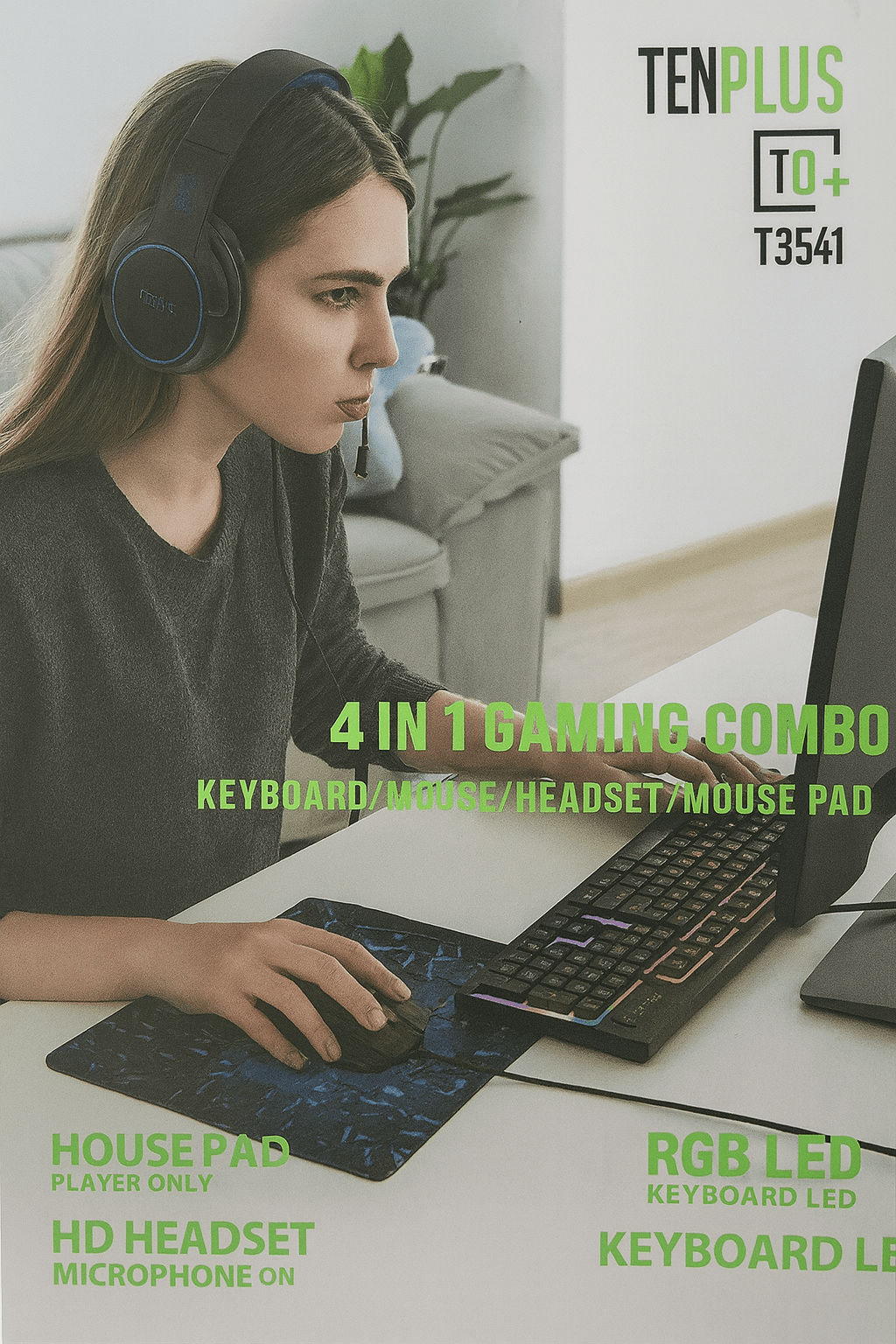 TenPlus - 4 - in - 1 Gaming Combo - Zambeel