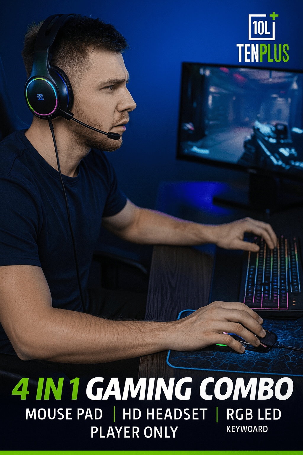 TenPlus - 4 - in - 1 Gaming Combo - Zambeel