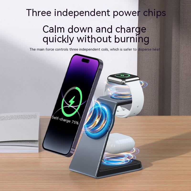 Three - in - one Magnetic Wireless Charger - Zambeel