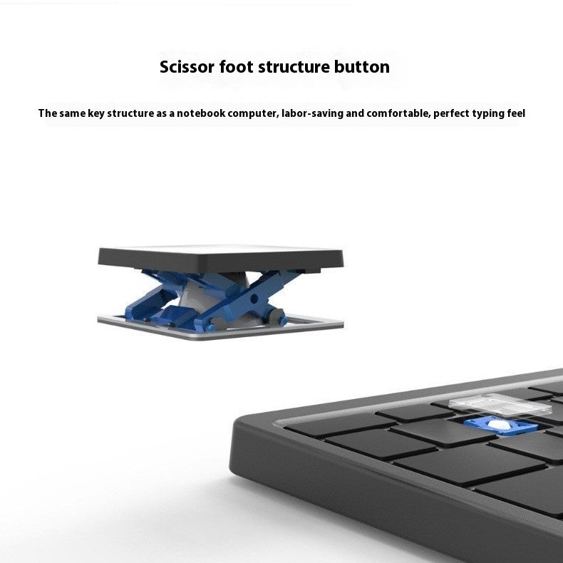 Three - in - one Wireless Bluetooth Touch Pad Wireless Keyboard Leather Sheath Stand Ipad Mobile Phone Universal - Zambeel