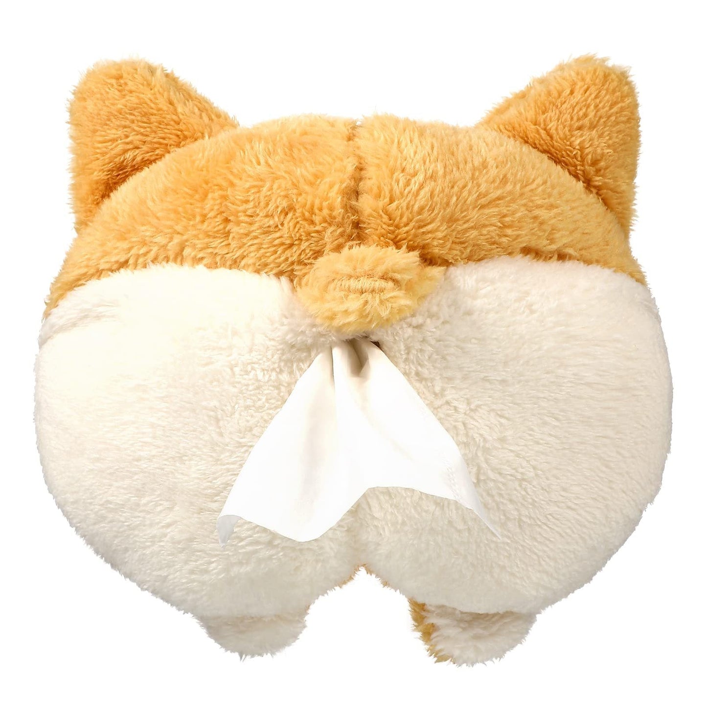 Tissue Box Cover Soft Adorable Corgi Butt Shaped Creative Storage Bag Hanging Pouch Tissue Box Wrapper For Car Home - Zambeel