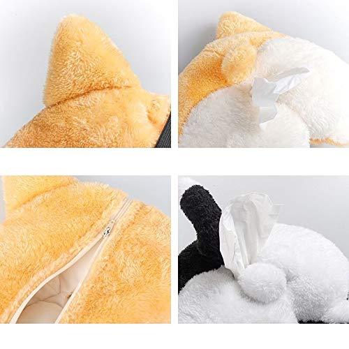 Tissue Box Cover Soft Adorable Corgi Butt Shaped Creative Storage Bag Hanging Pouch Tissue Box Wrapper For Car Home - Zambeel