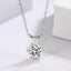 Titanium Steel Necklace Niche Snowflake Zircon Pendant - Zambeel