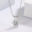 Titanium Steel Necklace Niche Snowflake Zircon Pendant - Zambeel