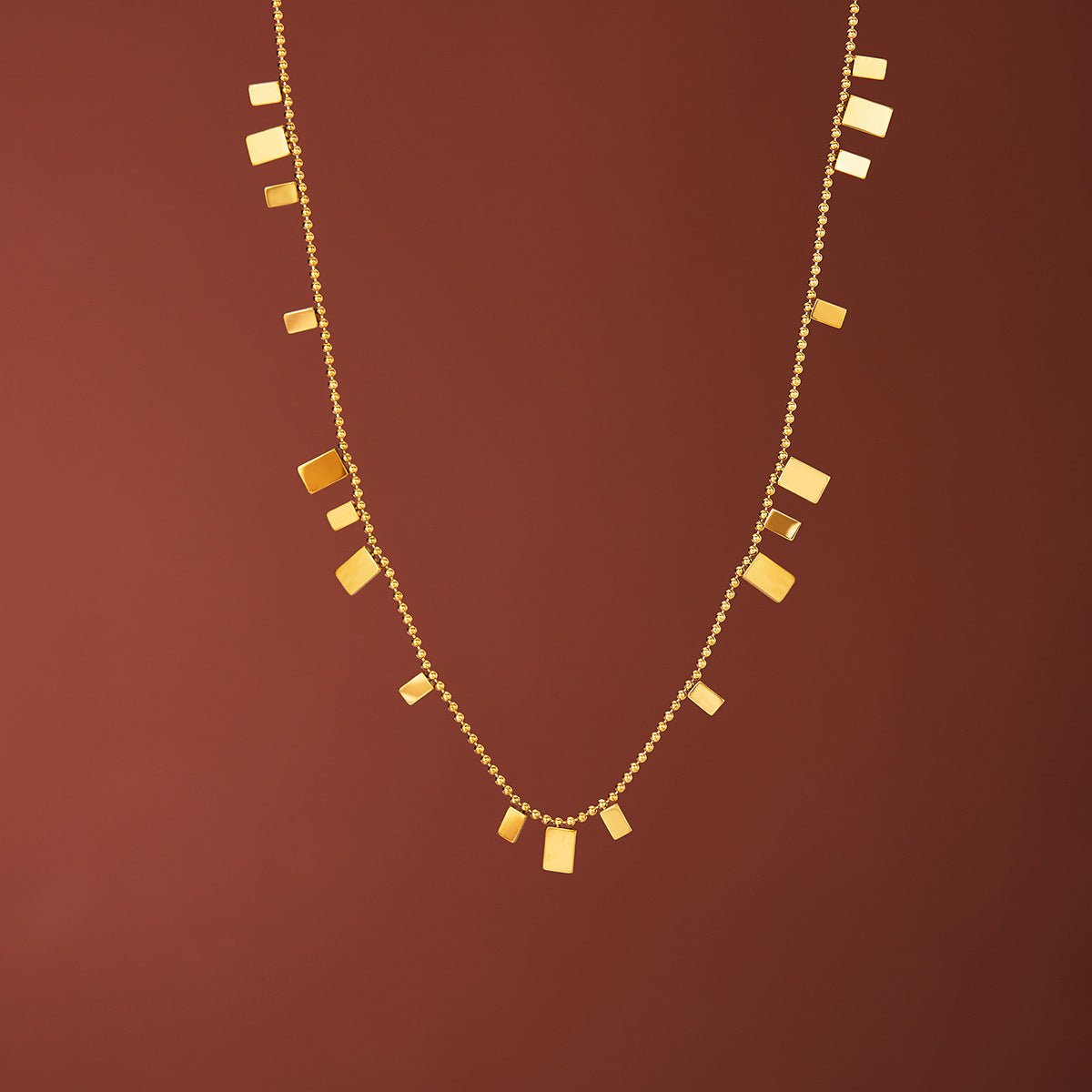 Titanium Steel Quadrilateral Necklace For Women Special - interest Design - Zambeel